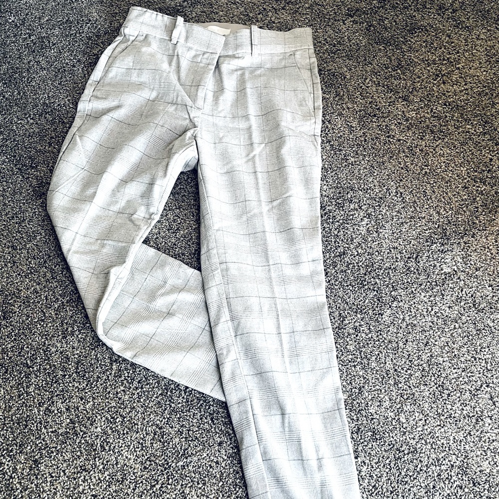 H&M womens dress pants, grey plaid